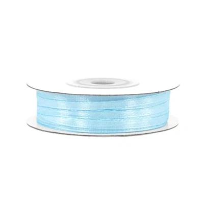 Abbildung von 50m Rolle Satinband 3mm // Schleifenband Deko Band Dekoband Geschenkband Dekoration Hochzeit Taufe (hellblau 311)
