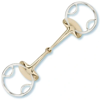 Abbildung von Stübben Trens Gebiss Golden Wings 4 in 1 einfach gebrochen Sweet Iron 12,5cm