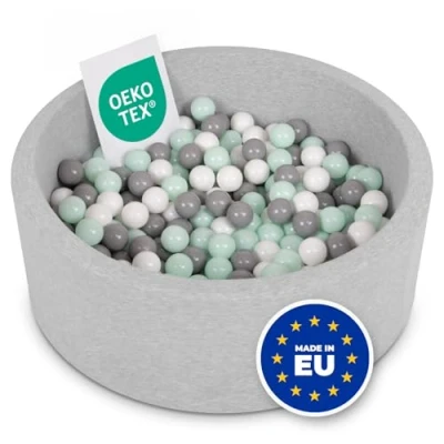 Abbildung von SELONIS Bällebad Kinder 90x30cm Bällepool für Baby 300 Bälle Enthalten