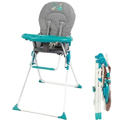 Abbildung von Bambisol Hochstuhl für Babys, faltbar, fest, sehr kompakt und leicht, abnehmbar, verstellbar