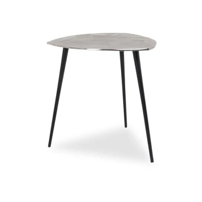Abbildung von M2 Kollektion Singh 2 Couchtisch/Beistelltisch/Tischset, Metall, silber, Durchmesser, Höhe 50cm