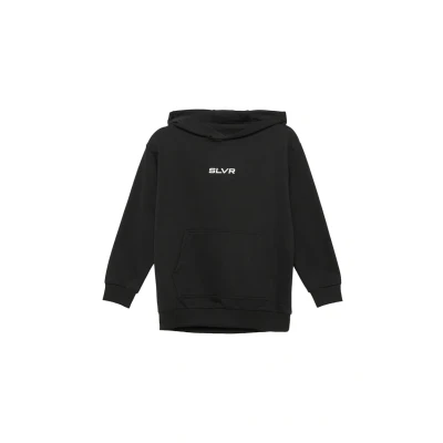 Abbildung von s.Oliver MIT Kangurutasche UND LOGO Kapuzenpullover für Kinder, Größe: 158/164, Schwarz