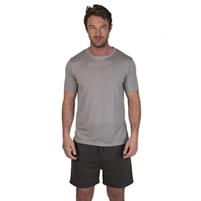 Abbildung von Light &amp; Shade Herren Lsset032 Pyjama Set, Hellgrau Meliert/Anthrazit, S