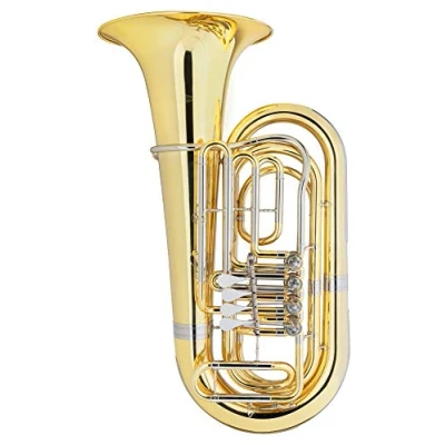 Abbildung von Classic Cantabile Brass T 180 3/4 Bb Tuba 4 Ventile Höhe: 91 cm Neusilber Innen und Außenzüge Mundrohr aus Schallstück Ø: 37,5 cm, Bohrung 18 mm