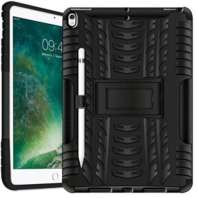 Abbildung von Verco Hülle für iPad Pro 10.5, Outdoor Schutzhülle Armor Tablet Case Cover [2017 Modell], Schwarz
