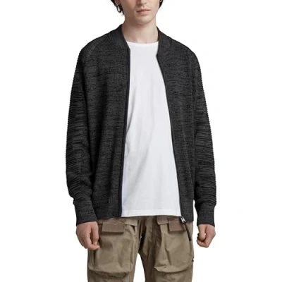 Abbildung von G Star 3D Biker ZIP Through Strickjacke, Herren, Größe: Large, Cloack dk black