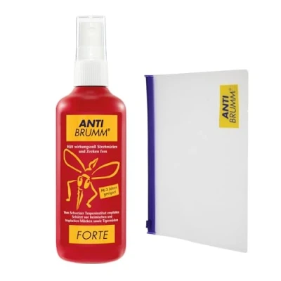 Abbildung von Anti Brumm Forte Reisebundle, Pumpspray 150 ml+Flugbeutel: Insekten Repellent für effektiven Schutz gegen Mücken und Zecken, Mückenspray mit DEET