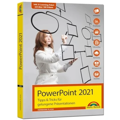 Abbildung von PowerPoint 2021 Tipps und Tricks für gelungene Präsentationen Vorträge. Komplett in Farbe