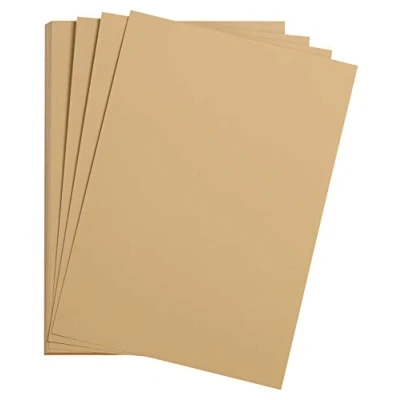 Abbildung von Clairefontaine 90766C Packung mit 25 Bogen Zeichenpapier Etival Color, DIN A3, 29,7 x 42cm, 160g, 1 Pack Kamelbraun