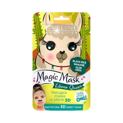 Abbildung von Eveline Cosmetics Magic Mask matte Tuchmaske 3D, Lama Queen