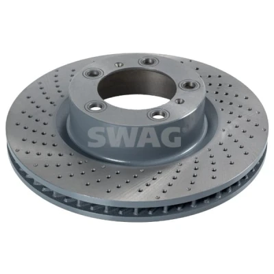 Abbildung von SWAG 33 10 5118 Bremsscheibe Vorderachse links 330 28 5 130 gelocht/innenbel. beschichtet hochgekohlt PORSCHE: 911 Coupe, Boxster, Cayman
