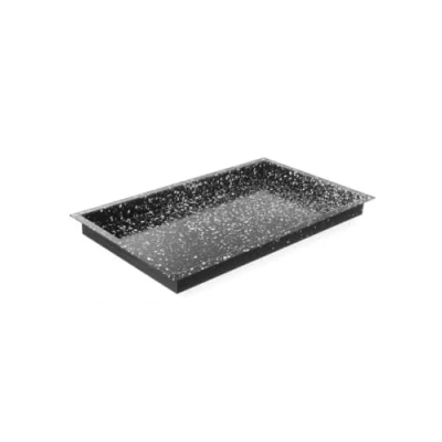 Abbildung von HENDI Gastronorm Tray, CONVECTOMAT, hitzebeständig bis 300C, backofengeeignet, Antihaftbeschichtung, mit erhöhtem Rand, GN 1/1, 530x325x(H) 40mm, emaillierter Stahl