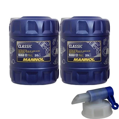 Abbildung von 40L MANNOL Classic 10W 40 API SN/SM/CF Öl Motoröl MN7501 20 inkl. Auslaufhahn