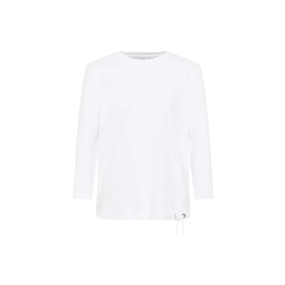 Abbildung von CECIL Damen 3227532 Slub Shirt mit Rundhals, White, M