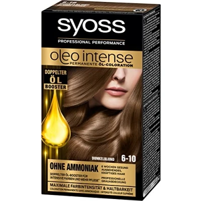 Abbildung von Syoss Oleo Intense Haarfarbe, 6 10 Dunkelblond, 3er Pack(3 x 115 ml)