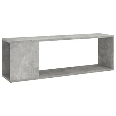 Abbildung von vidaXL TV Schrank mit 2 Ablagen Lowboard Möbel Tisch Board Sideboard Fernsehtisch Fernsehschrank HiFi Betongrau 100x24x32cm Holzwerkstoff