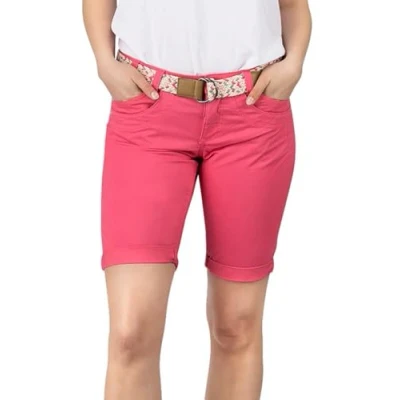 Abbildung von DENIMFY Bermudas Damen Shorts DFPia Regular Fit Chinoshorts mit Gürtel