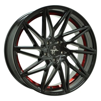 Abbildung von KESKIN 5 loch 20Zoll 112mm Alufelge KT20 FUTURE Matt Schwarz Undercut Rot KT208520511230BPRI Felge