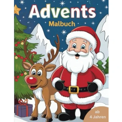 Abbildung von Advents Malbuch: als Vorfreude für die magische Weihnachtszeit, zum Entspannen und kreativ werden Kinder ab 4 Jahren