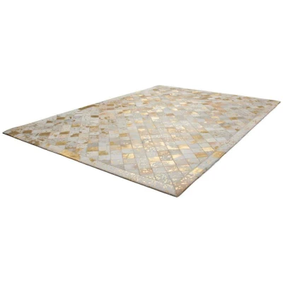 Abbildung von Kayoom Fellteppich &quot;Lavish 210 Lederteppich&quot;, rechteckig, Patchwork echtes Leder Fell, Wohnzimmer