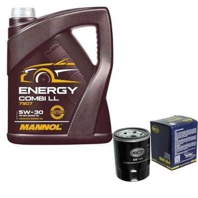 Abbildung von QR PARTS 69123638 Filter Set Inspektionspaket 5 Liter MANNOL Motoröl Energy Combi LL 5W 30 API SN/CF SCT Germany Ölfilter