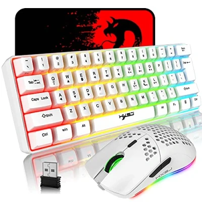 Abbildung von Mechanical Gaming Wireless Keyboard Bluetooth 5.0/2.4G USB Dual Modus 2200 mAh RGB LED Hintergrundbeleuchtung Kompakte vollständige Anti Ghosting Schlüssel Maus 750 leicht