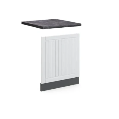 Abbildung von Vicco Frontblende Fame Line, Weiß Landhaus/Anthrazit, 60 cm, AP Anthrazit
