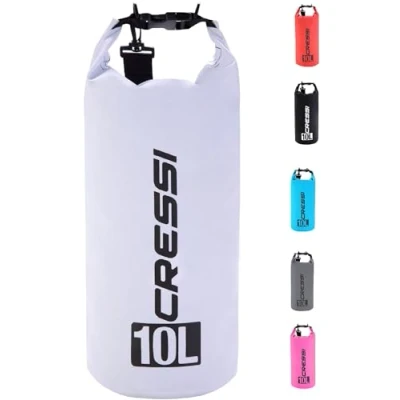 Abbildung von Cressi Dry Bag Wasserdichte Taschen mit langem verstellbaren Schulterriemen Für Tauchen, Bootfahren, Kajak, Angeln, Rafting, Schwimmen, Camping und Snowboarden