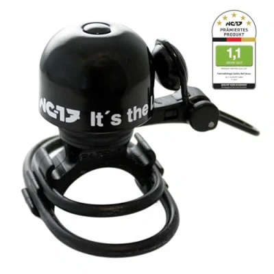 Abbildung von NC 17 Fahrradklingel Safety Bell Brass1 / Fahrradglocke Fahrradhupe Klingel Glocke Hupe für Fahrrad Messing schwarz