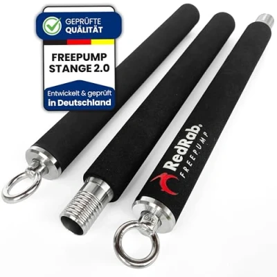 Abbildung von Red Rab FREEPUMP Fitness Stange 2.0 Widerstandsbänder für Krafttraining &amp; Pilates Fitnessbänder Home Gym Equipment Resistance Bar einzeln Smart Workout Training Zuhause