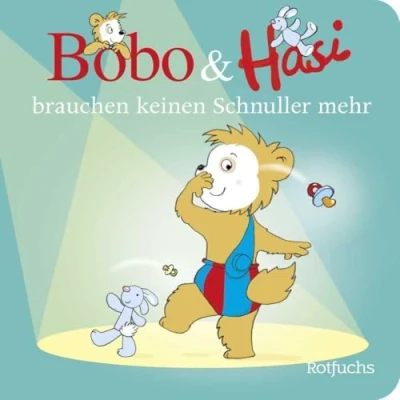 Abbildung von Bobo &amp; Hasi brauchen keinen Schnuller mehr: Kinderbuch über das abgewöhnen │ Pappbilderbuch für Kinder ab 1 Jahr (Bobo Siebenschläfer: Pappbilderbücher 12 Monate, Band 9)