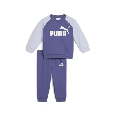 Abbildung von Puma Minicats Essentials Raglan Crew Set Baby Mit Plain Blue Crystal Größe: 6 9M
