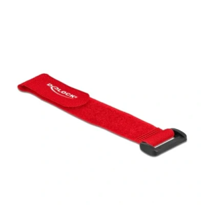 Abbildung von Delock Klett Kabelbinder mit Schlaufe und Befestigungsöse L 190 x B 25 mm
