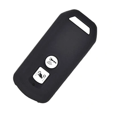 Abbildung von Happyit Silikon Autoschlüssel Cover Fällen für Honda PCX 150 Hybrid X ADV SH125 Scoopy SH300 Forza 125 300 Motor Scooter 2 Tasten (Schwarz)