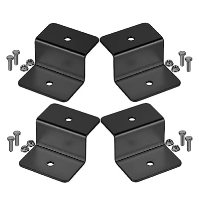 Abbildung von Avoltik Solarpanel Halterung 4 Stück in schwarz 50mm I hochwertige Z Winkel Halterungen aus robustem Aluminium PV Modul inkl Schrauben &amp; Muttern witterungsbeständige Solarmodul