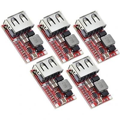Abbildung von TECNOIOT 5pcs 6 24V 12V to 5V USB Step Down Module DC Converter