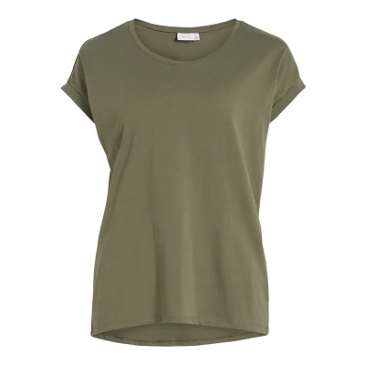 Abbildung von VILA Dreamers NEW PURE Tshirt basic, Damen, Größe: Large, Dusty olive