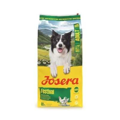 Abbildung von JOSERA Adult Festival Lachs &amp; Huhn (1 x 12,5 kg) Premium Trockenfutter für ausgewachsene wählerische aktive Hunde energiereich leckerer Soßenmantel auch zum Einweichen glutenfrei 1er Pack