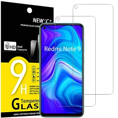Abbildung von NEW&#039;C 2 Stück, Panzer Schutz Glas für Xiaomi Redmi Note 9, 10X 4G, Frei von Kratzern, 9H Härte, HD Displayschutzfolie, 0.33mm Ultra klar, Ultrabeständig
