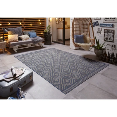 Abbildung von freundin Home Collection Teppich &quot;Breeze&quot;, rechteckig, In &amp; Outdoor, Wetterfest, Balkon, Garten, Wohnzimmer, Rauten