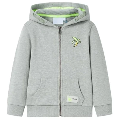 Abbildung von vidaXL Kapuzenpullover Kinder mit Reißverschluss Helles Khaki Melange 116
