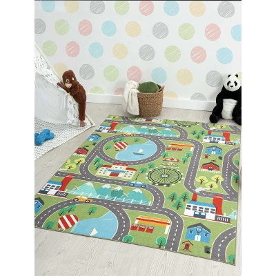 Abbildung von the carpet Teppich &quot;Happy Life&quot;, rechteckig, Life Kinderzimmer Spielteppich pflegeleicht