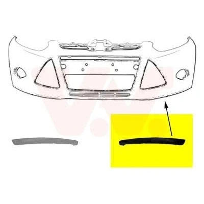 Abbildung von VAN WEZEL 1945501 Spoilerlippe vorne links FORD: FOCUS 3 Turnier, 3, Stufenheck