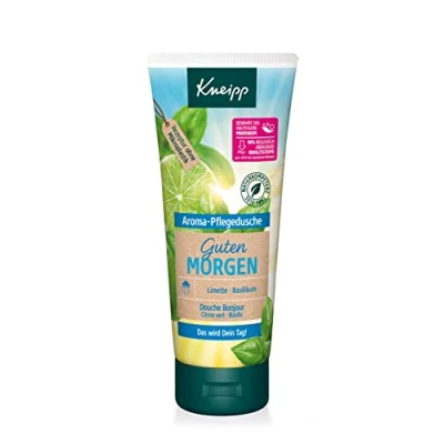 Abbildung von Kneipp Aroma Pflegedusche Guten Morgen erfrischendes Duschgel mit ätherischem Limettenöl &amp; natürlichem Basilikumextrakt bewahrt das hauteigene Mikrobiom ohne Mikroplastik 200ml