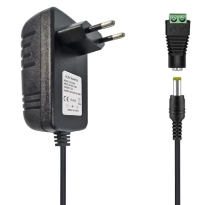 Abbildung von Tesfish 24V 2A Netzteil Transformator 48W Adapter 5.5 x 2.1/2.5mm für CCTV, Kamera, Router, LED Streifen Licht