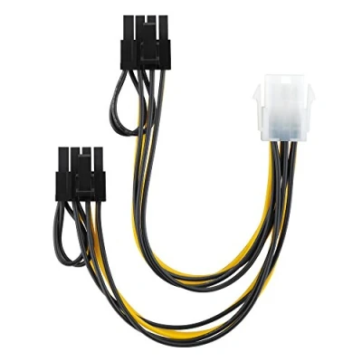 Abbildung von conecto Grafikkarten Stromadapter (PCI e, 6 polig weiblich auf 2x 6+2 Computer Kabel