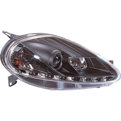 Abbildung von AUTO STYLE Satz Scheinwerfer inkl. TFL kompatibel mit Fiat Grande Punto 2005 2008 Schwarz Stellmotor