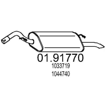 Abbildung von MTS 01.91770 Endschalldämpfer 1170 FORD: Escort 6 Kombi