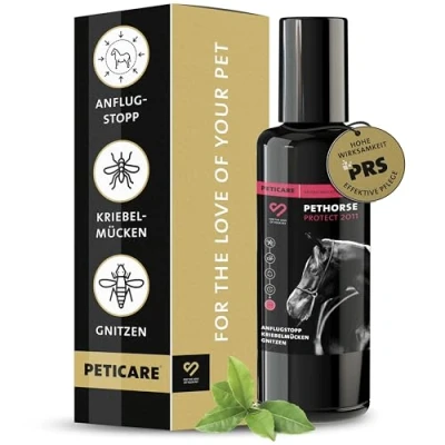 Abbildung von Peticare Anti Kriebelmücken Gnitzen Roll On für Pferde, Sommerekzem vorbeugen 50 ml
