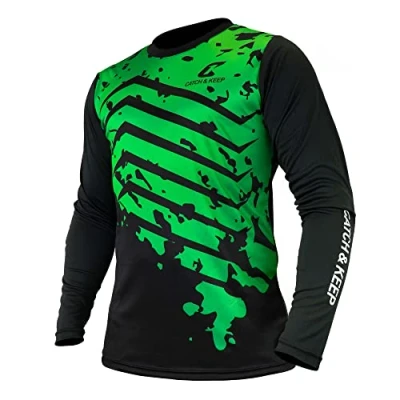Abbildung von CATCH &amp; KEEP Torwarttrikot Green Protection I Herren Damen Kinder mit Polsterungen an den Ellbogen Atmungsaktives Material Gr. L